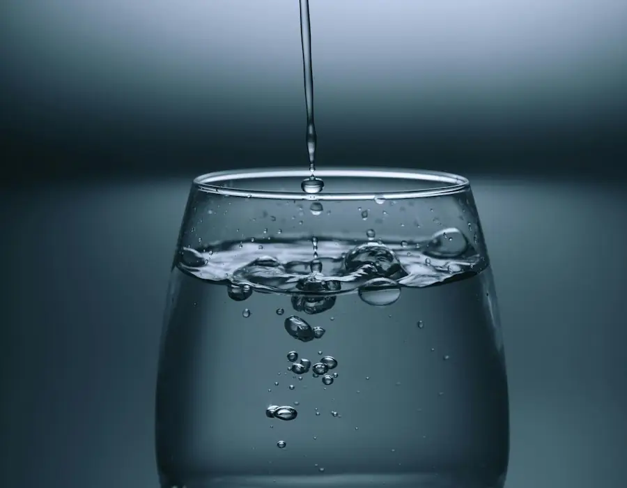 Glass of drinking water