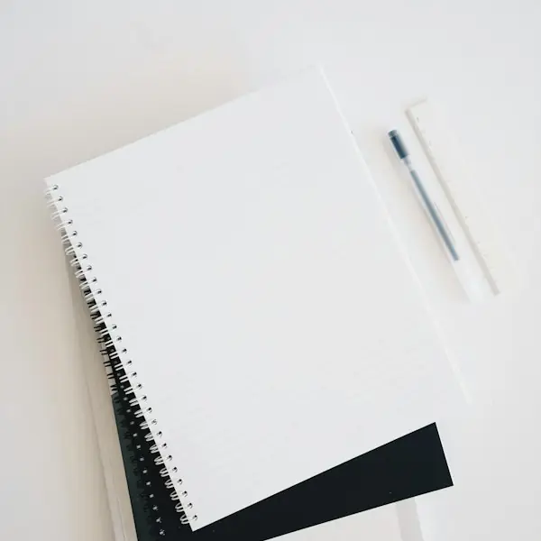 Notepad and pen
